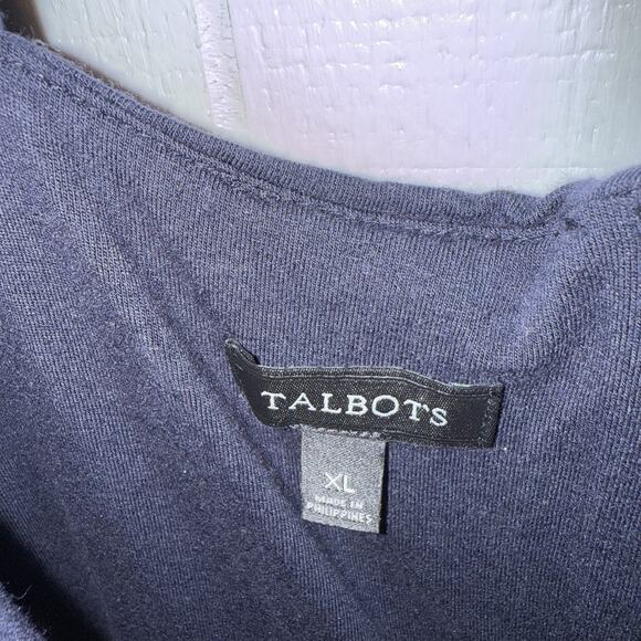 Talbots Women’s Sleeveless Fit Flare Maxi Dress Navy Blue Size XL - Picture 5 of 6